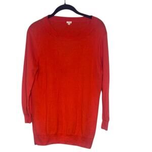 J Crew orange sweater M, minimalist, preppy, old money
